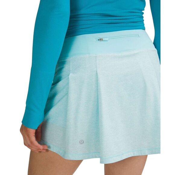 Lululemon Pace Rival Mid-Rise Skirt Tall *Heather Lux Multi Icing Blue - Picture 6 of 12